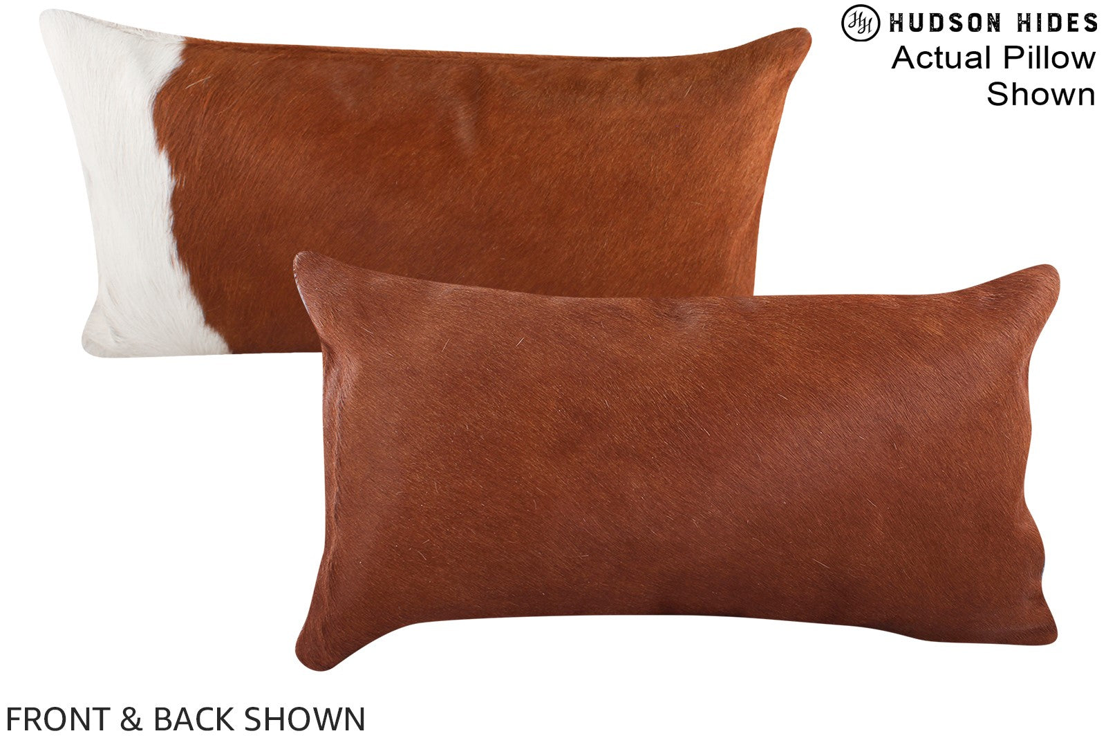 Brown and White Cowhide Pillow #A16096