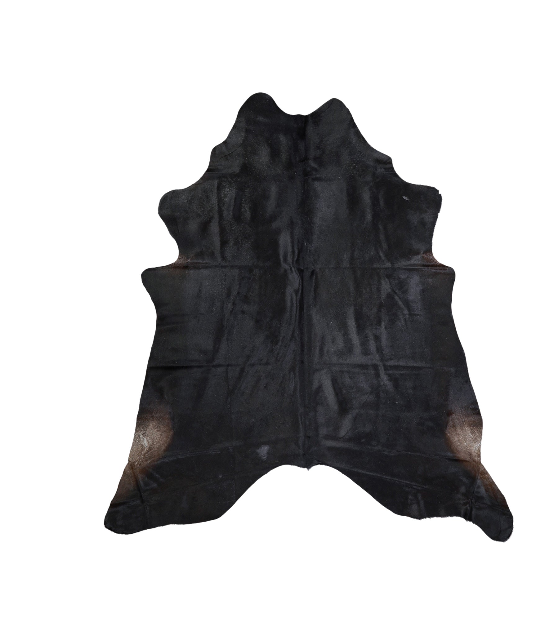 Solid Black Cowhide Rug #A17175