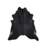 Solid Black XX-Large Brazilian Cowhide Rug 7'5