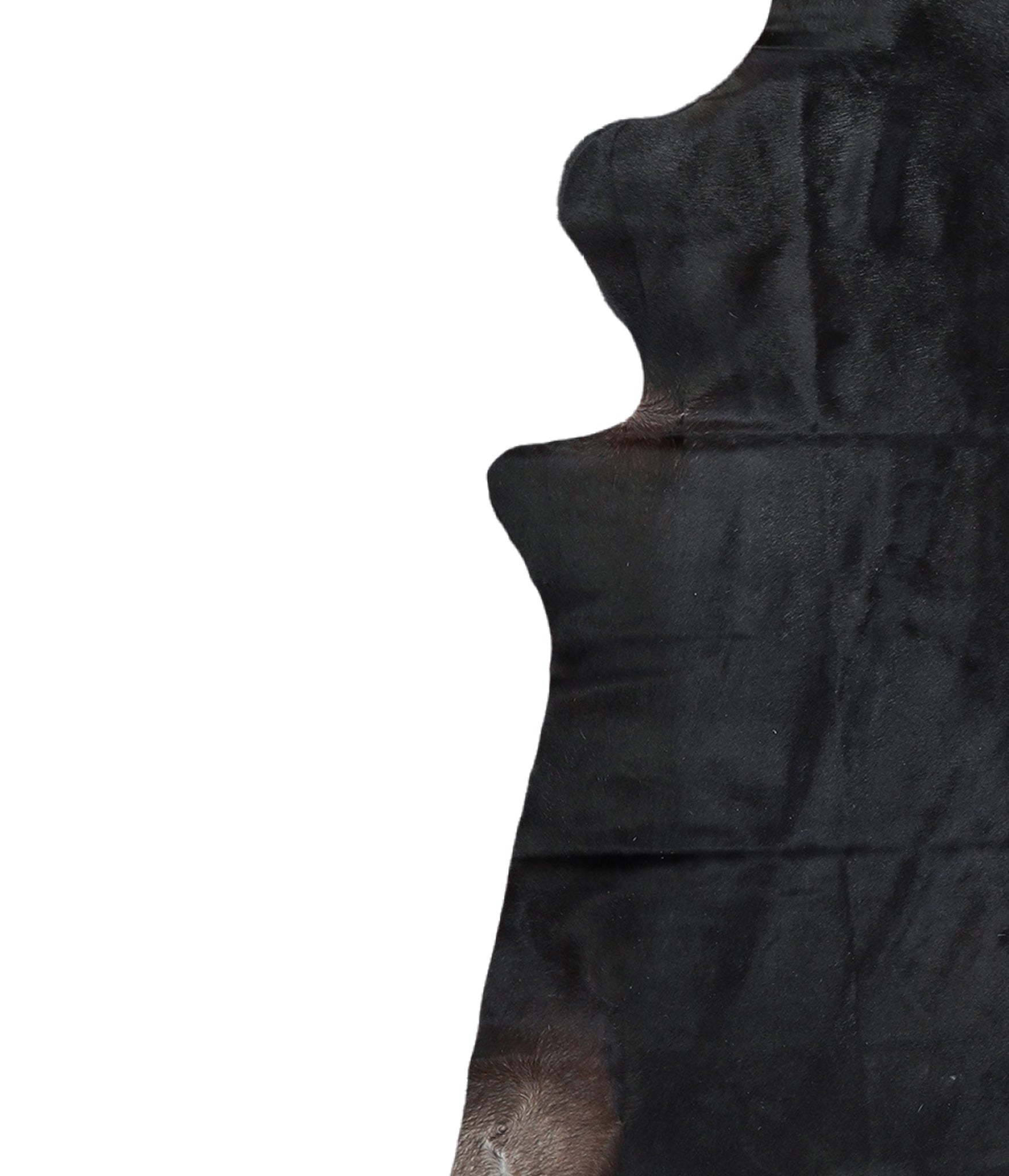 Solid Black Cowhide Rug #A17175