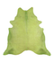 Dyed Lime Green X-Large Brazilian Cowhide Rug 7'2