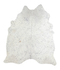 Metallic Silver White X-Large Brazilian Cowhide Rug 7'5