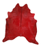 Dyed Dark Red XX-Large Brazilian Cowhide Rug 8'1