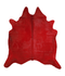 Dyed Dark Red XX-Large Brazilian Cowhide Rug 7'9