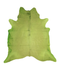 Dyed Lime Green XX-Large Brazilian Cowhide Rug 7'6