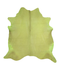 Dyed Lime Green X-Large Brazilian Cowhide Rug 7'2