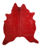 Dyed Dark Red X-Large Brazilian Cowhide Rug 7'0