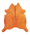 Dyed Orange X-Large Brazilian Cowhide Rug 7'1