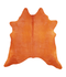 Dyed Orange XX-Large Brazilian Cowhide Rug 7'10