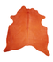 Dyed Orange X-Large Brazilian Cowhide Rug 7'3