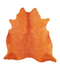 Dyed Orange XX-Large Brazilian Cowhide Rug 7'3