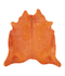 Dyed Orange XX-Large Brazilian Cowhide Rug 7'2