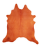 Dyed Orange XX-Large Brazilian Cowhide Rug 8'2