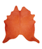 Dyed Orange XX-Large Brazilian Cowhide Rug 7'4