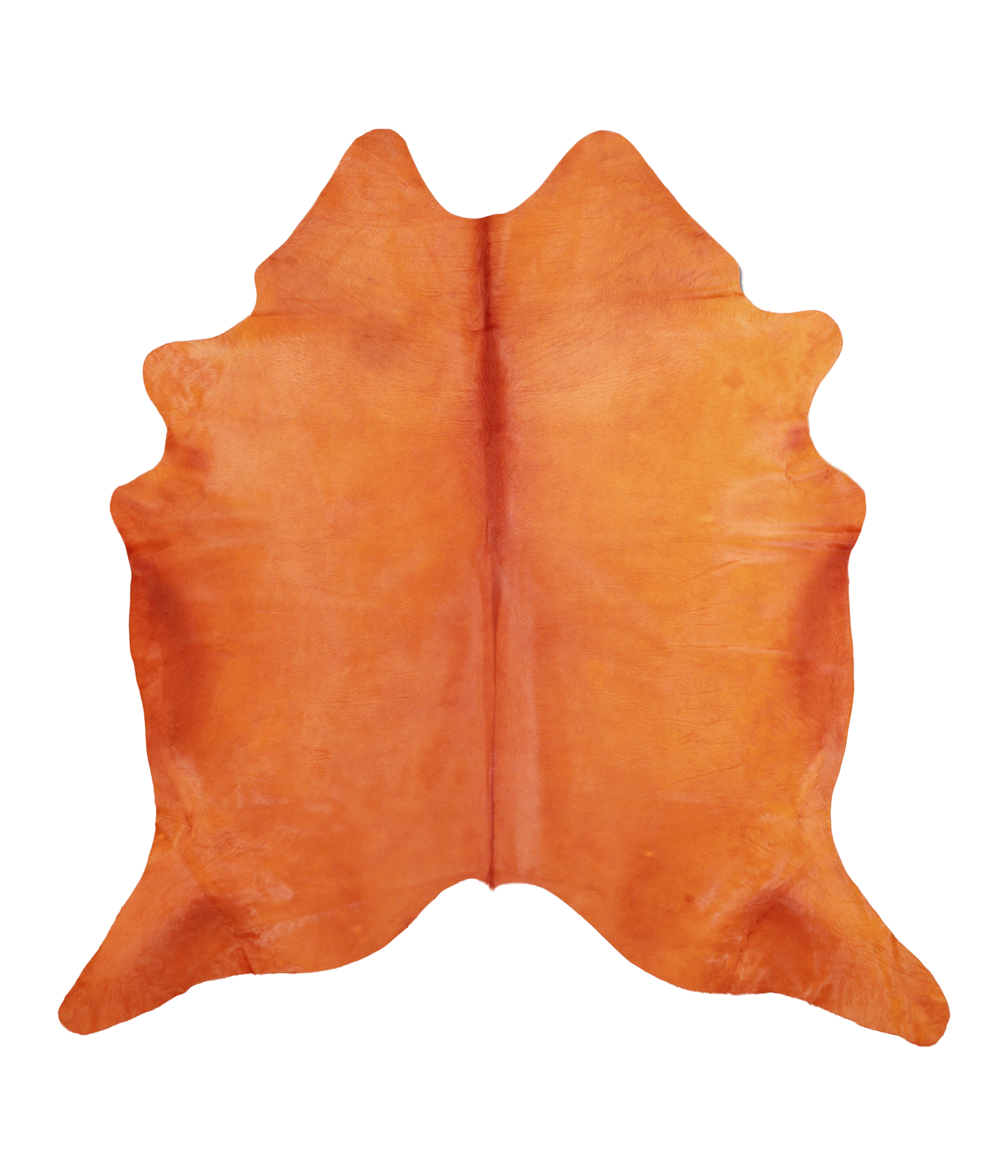 Dyed Orange Cowhide Rug #A20493