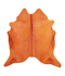 Dyed Orange XX-Large Brazilian Cowhide Rug 7'8