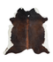 Chocolate and White X-Large Brazilian Cowhide Rug 6'7