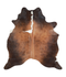 Chocolate and White X-Large Brazilian Cowhide Rug 6'7