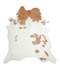 Beige and White X-Large Brazilian Cowhide Rug 7'3