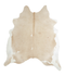 Beige and White XX-Large Brazilian Cowhide Rug 7'11