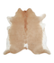 Beige and White X-Large Brazilian Cowhide Rug 6'9