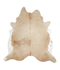 Beige and White XX-Large Brazilian Cowhide Rug 8'1