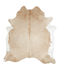 Beige and White X-Large Brazilian Cowhide Rug 7'4