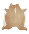 Beige and White XX-Large Brazilian Cowhide Rug 7'10