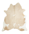 Beige and White X-Large Brazilian Cowhide Rug 7'4