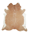 Beige and White XX-Large Brazilian Cowhide Rug 8'7