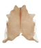 Beige and White X-Large Brazilian Cowhide Rug 7'1