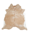 Beige and White XX-Large Brazilian Cowhide Rug 7'2