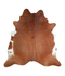 Brown and White Regular X-Large Brazilian Cowhide Rug 7'0