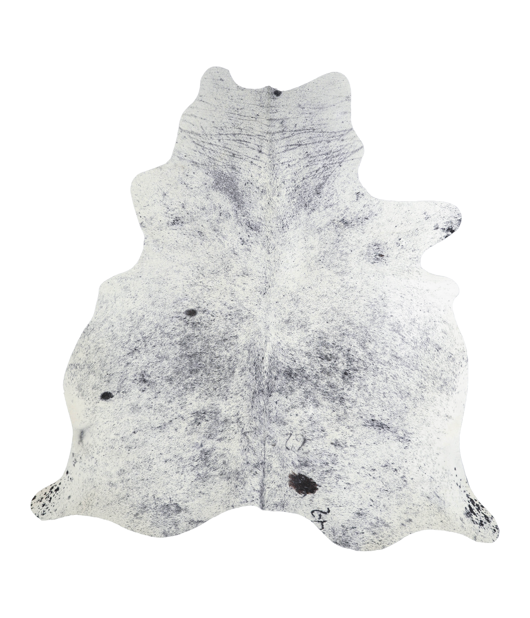 Salt and Pepper Black Cowhide Rug #A21490