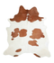 Brown and White X-Large Brazilian Cowhide Rug 7'0