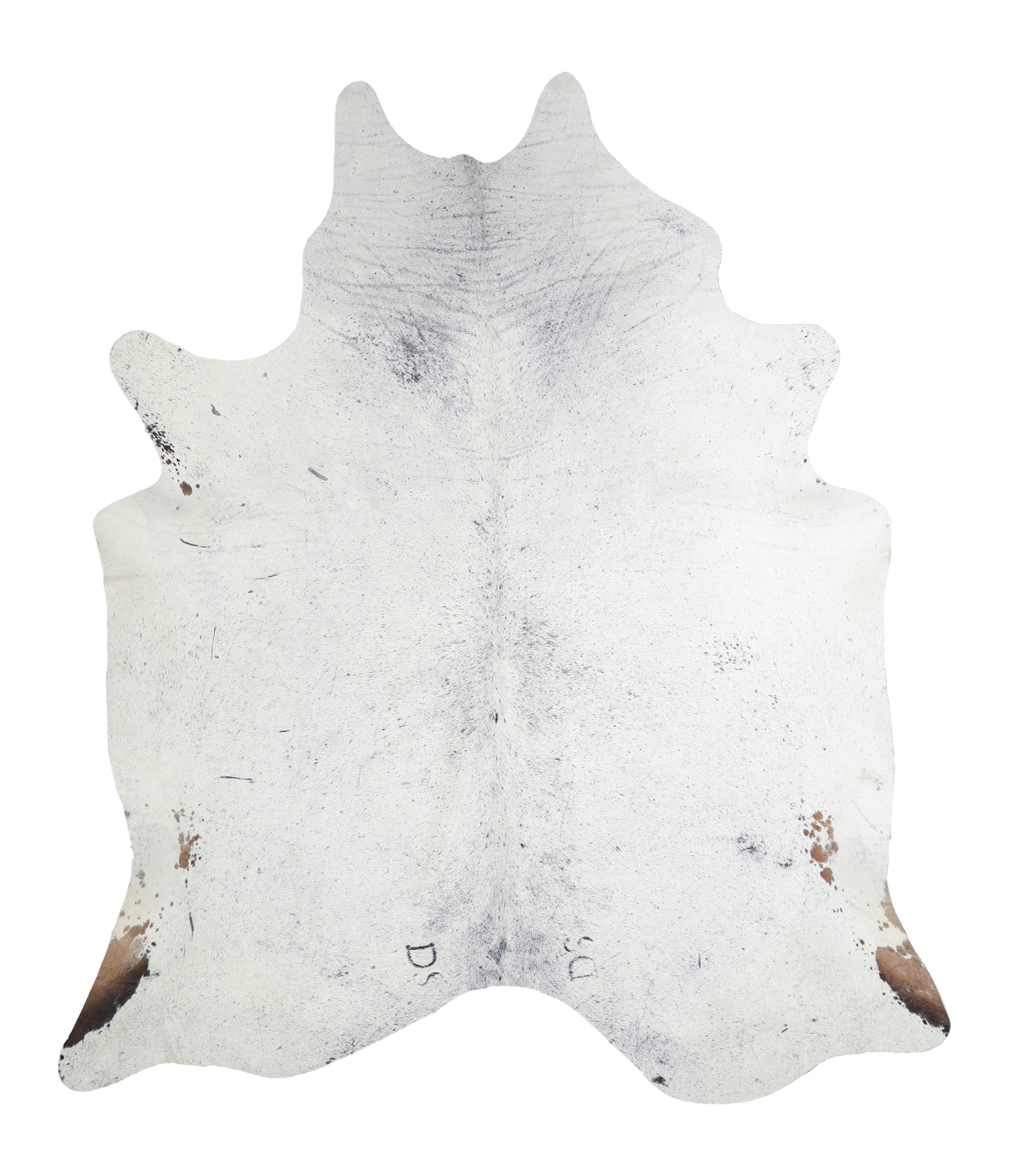 Salt and Pepper Black Cowhide Rug #A21736