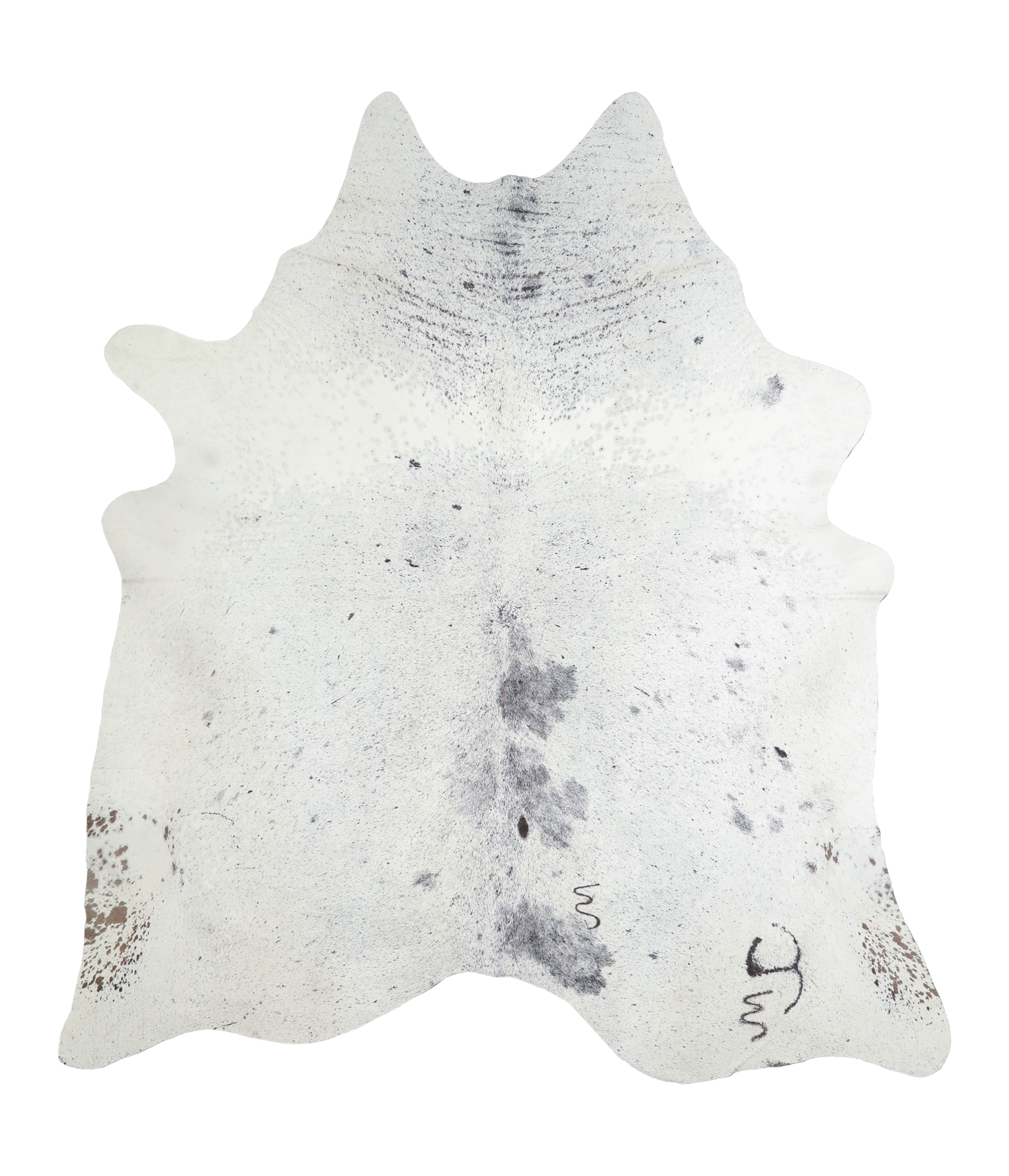 Salt and Pepper Black Cowhide Rug #A21766