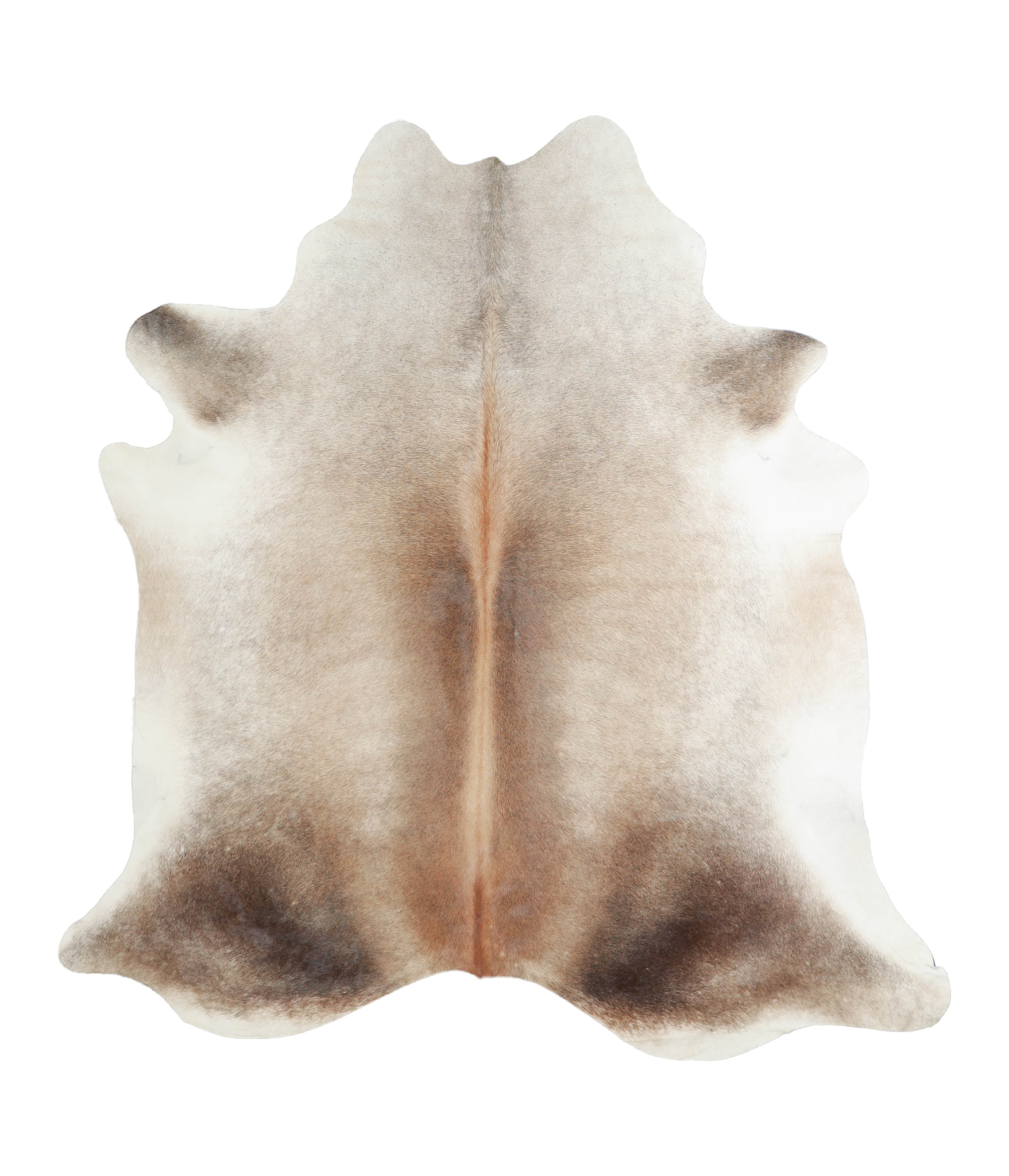 Grey with Beige Cowhide Rug #A21792