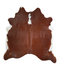 Brown and White Regular X-Large Brazilian Cowhide Rug 7'3