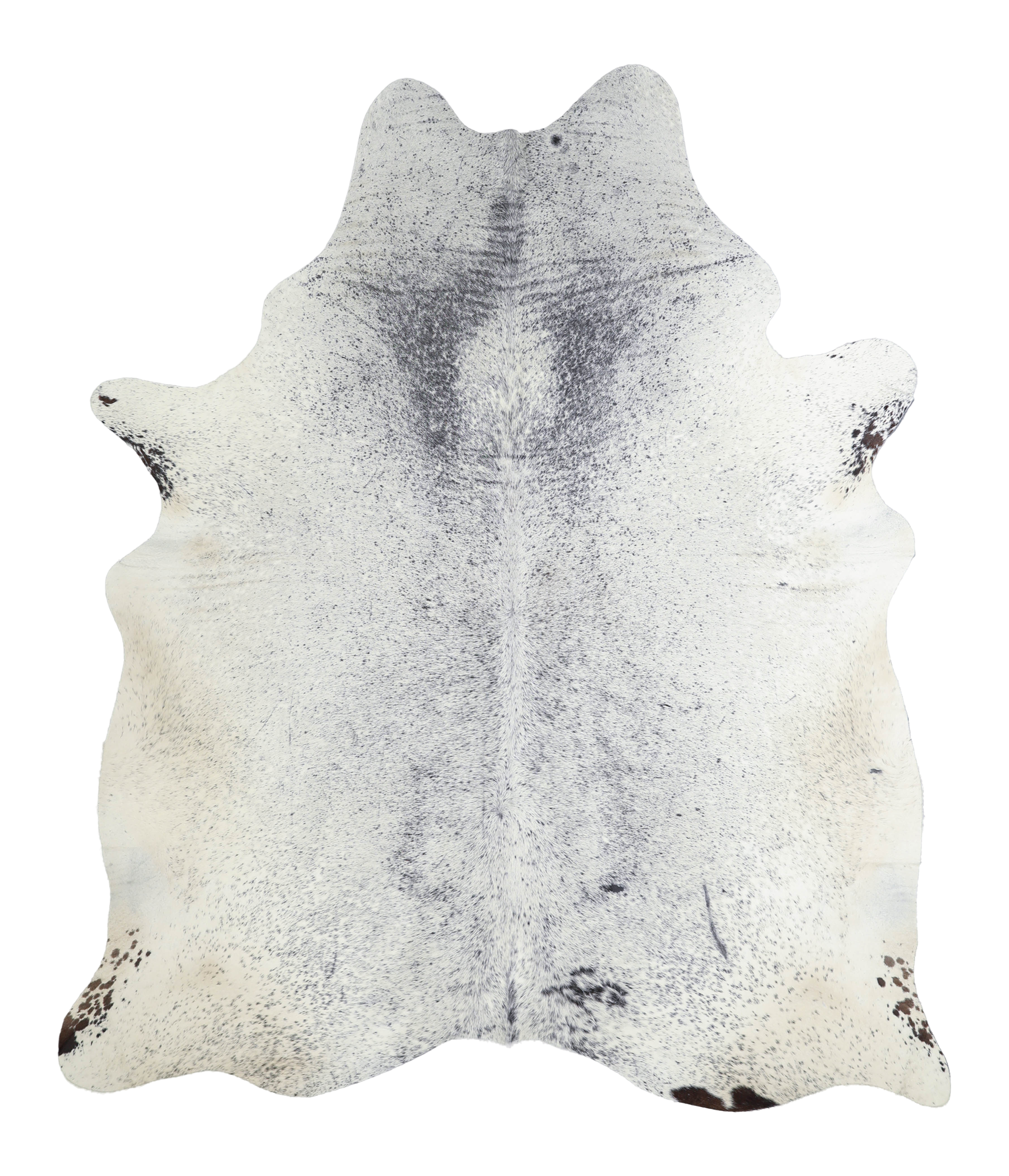 Salt and Pepper Black Cowhide Rug #A21892