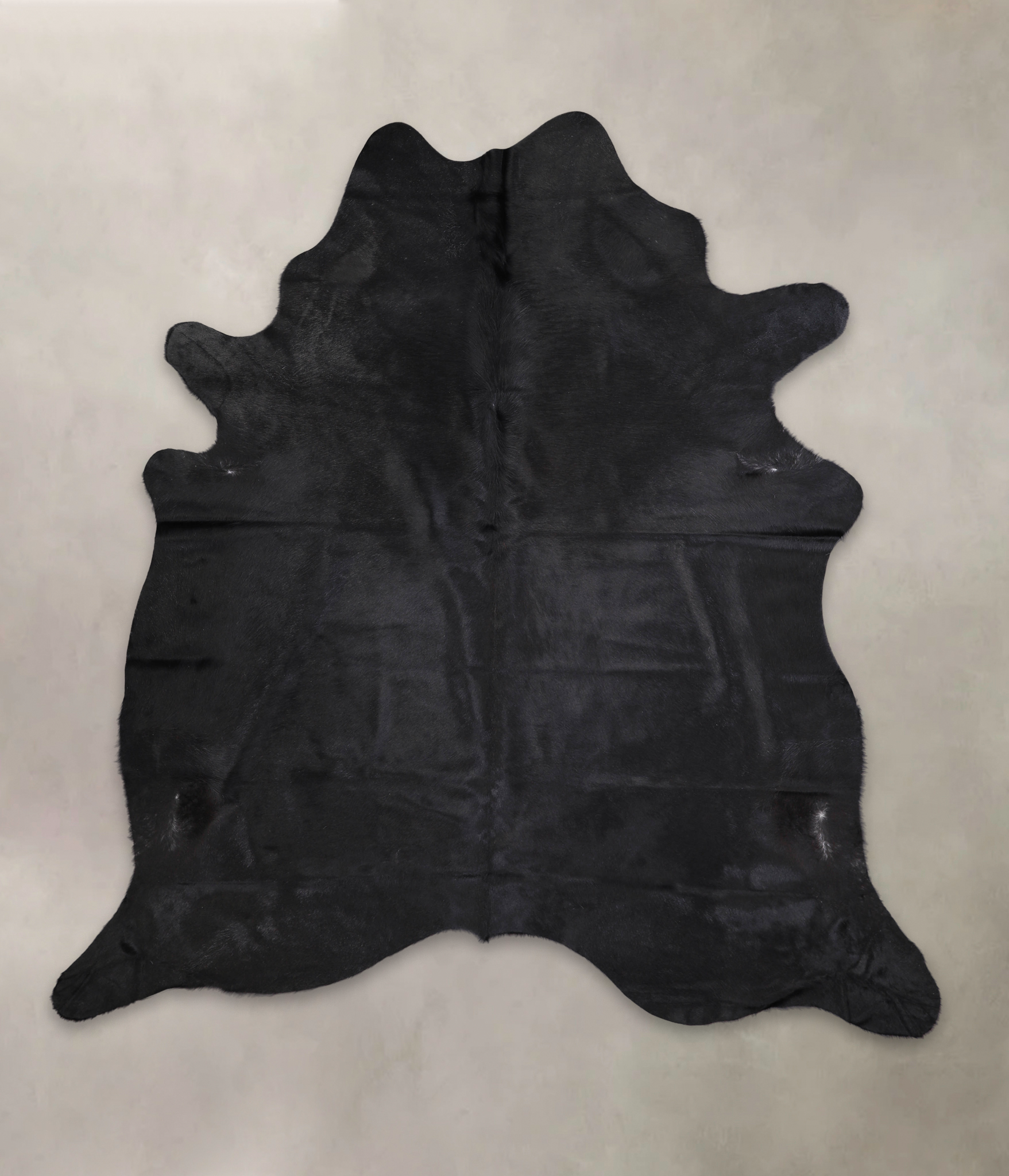 Solid Black Cowhide Rug #A22135