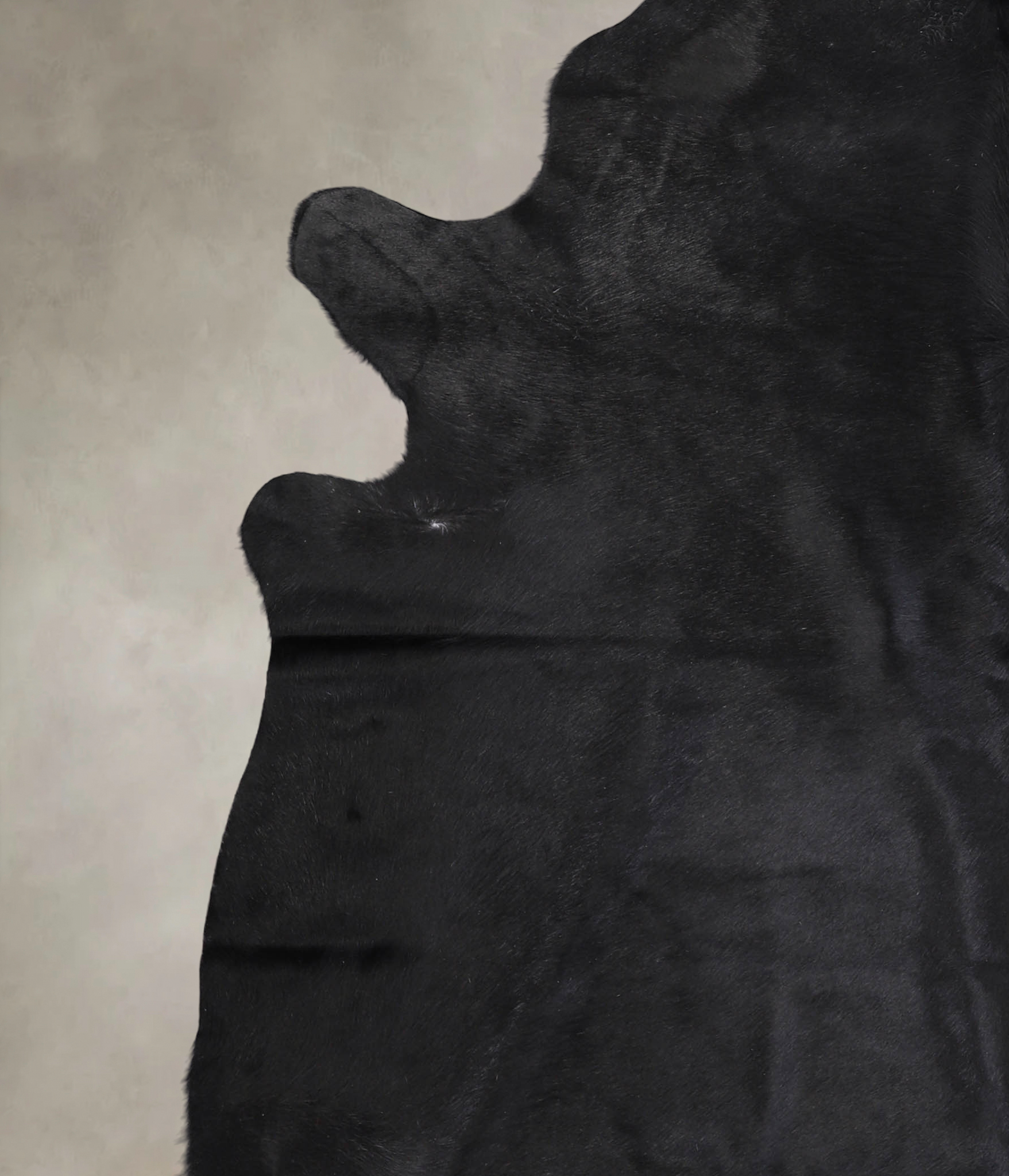 Solid Black Cowhide Rug #A22135