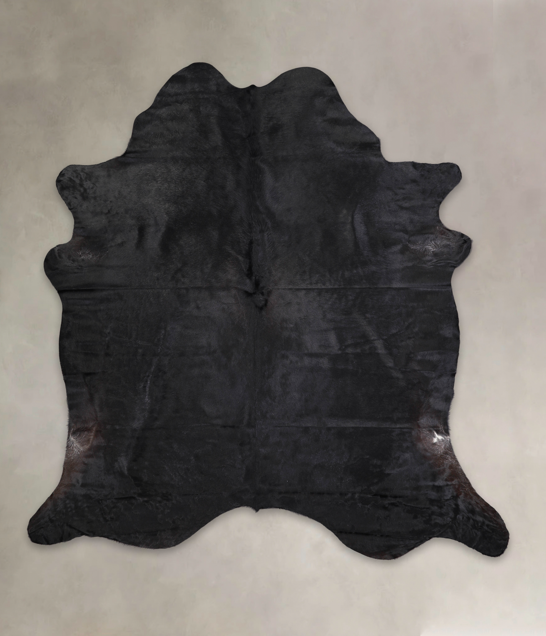 Solid Black Cowhide Rug #A22137