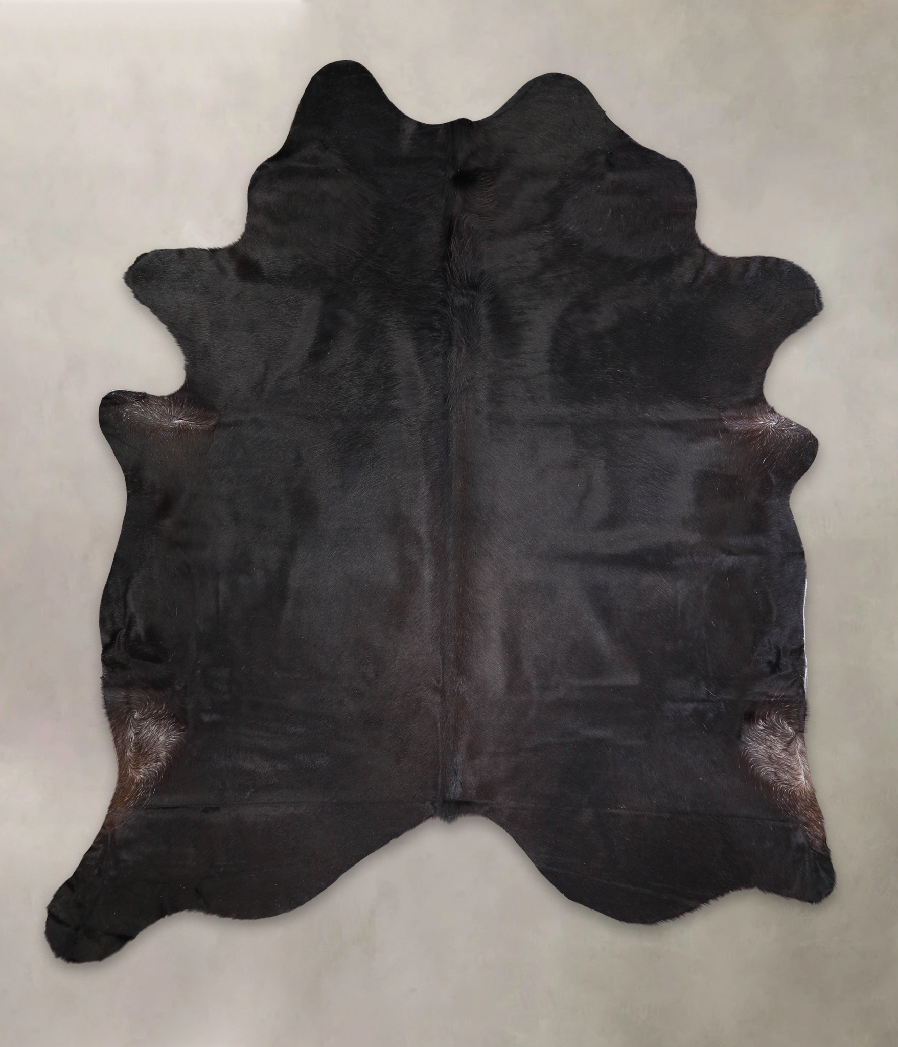 Solid Black Cowhide Rug #A22141