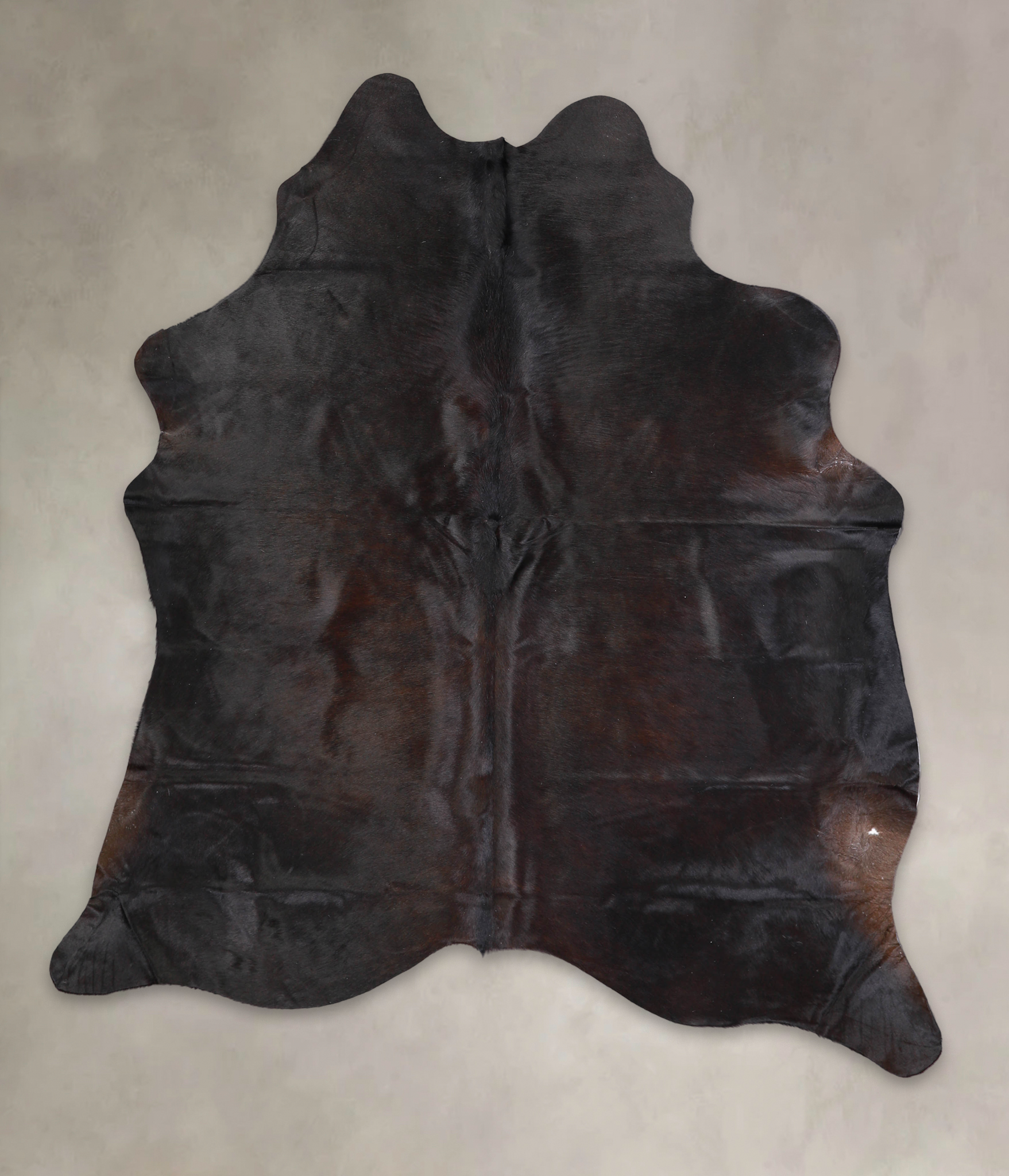 Solid Black Cowhide Rug #A22195