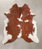 Brown and White XX-Large Brazilian Cowhide Rug 7'6