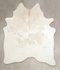 Beige and White X-Large Brazilian Cowhide Rug 7'5