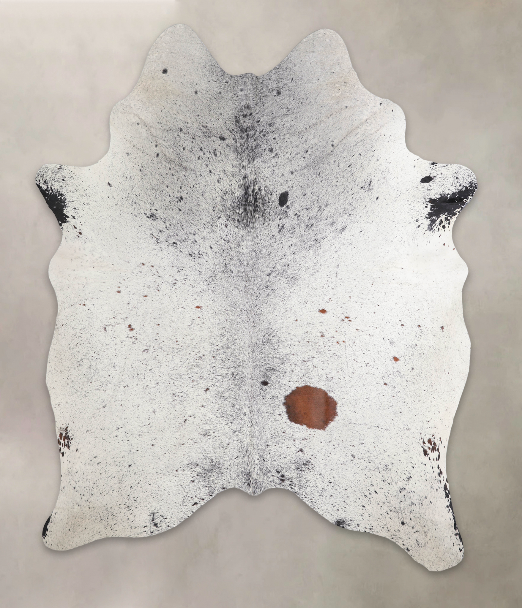 Salt and Pepper Black Cowhide Rug #A22390