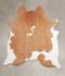 Beige and White X-Large Brazilian Cowhide Rug 7'4