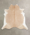 Beige and White X-Large Brazilian Cowhide Rug 6'8